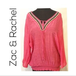 Zac & Rachel flowy boho top, size xl.